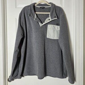 Simply Southern Gray Quarter Snap Pullover Fleece Mock Neck Jacket Sz XXL